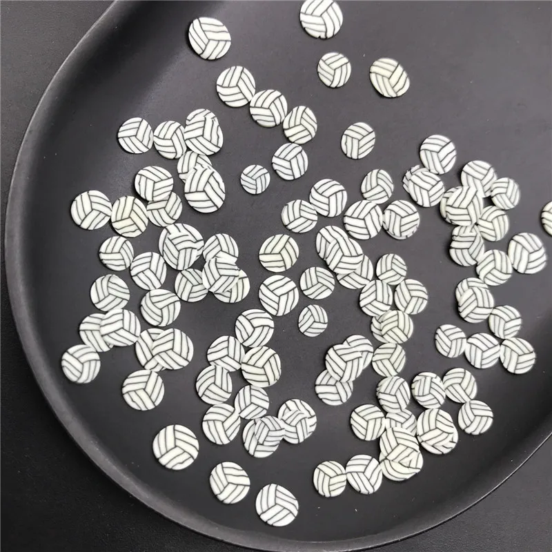 50g Volleyball Polymer Clay Slices Sprinkles for Kids Diy,Craft/Nail Art/Scrapbook Decoration,Filler Polymer Clay Embellishments