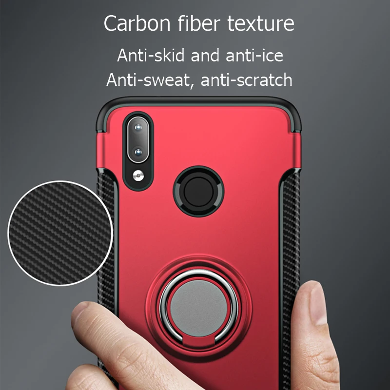 Luxury Silicone Car Holder Magentic Case For Xaiomi Redmi 7a Note 7 4 5 6 Pro 4X Cover 6a Ring Phone Cases | Мобильные телефоны и
