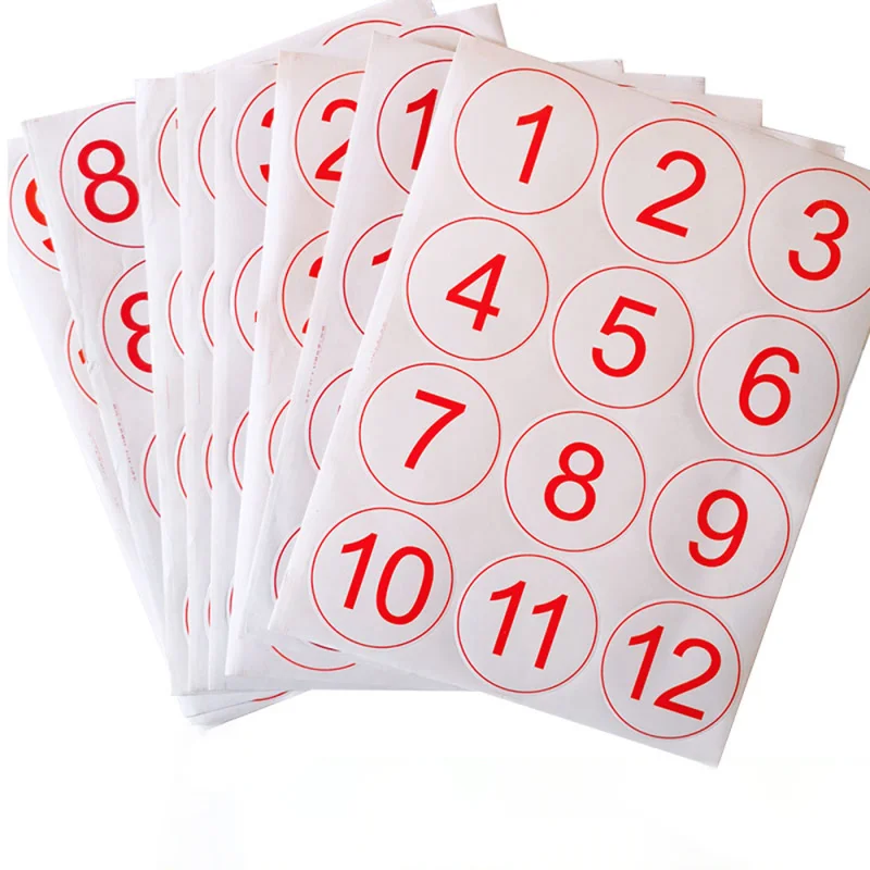 

9CM Big Size Waterproof Digital Consecutive Stickers Labels Internet Cafe Numbers Sticker Floor Sign DIY Decoration
