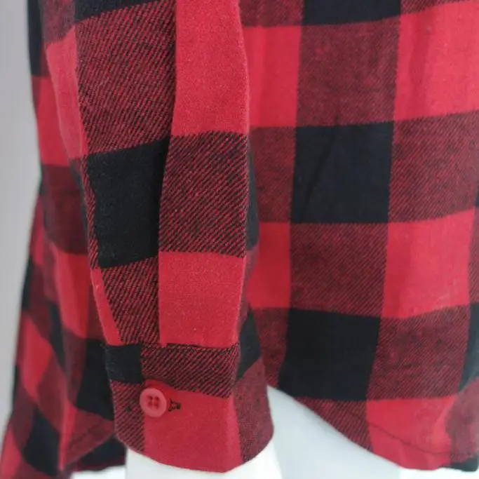 Женская блузка с длинным рукавом SAGACE однобортная хлопковая рубашка в клетку