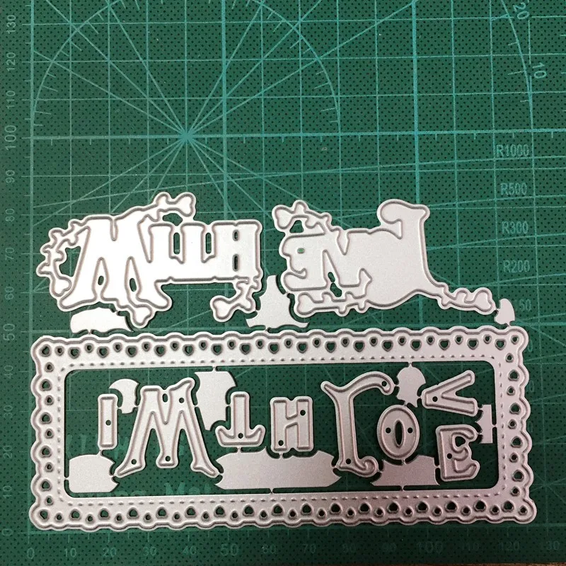 

With Love Hearts Frame Metal Cutting Dies 2020 For DIY Scrapbooking dies Embossing die cuts Craft Paper/Photo Card Stencils dies