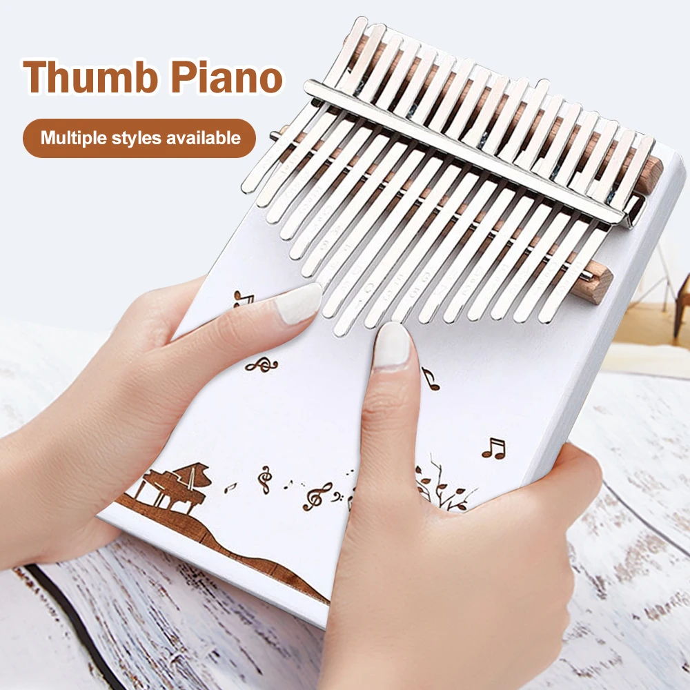 Body-Musical-Instruments портативный 17 клавиш калимба белый большой палец пианино звуковая