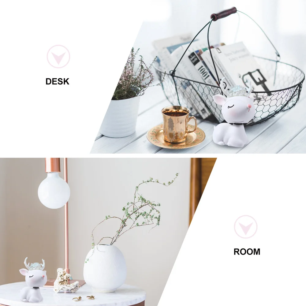 

Resin Deer Statue Decorative Deer Figurine Office Home Desktop Deer Figurine