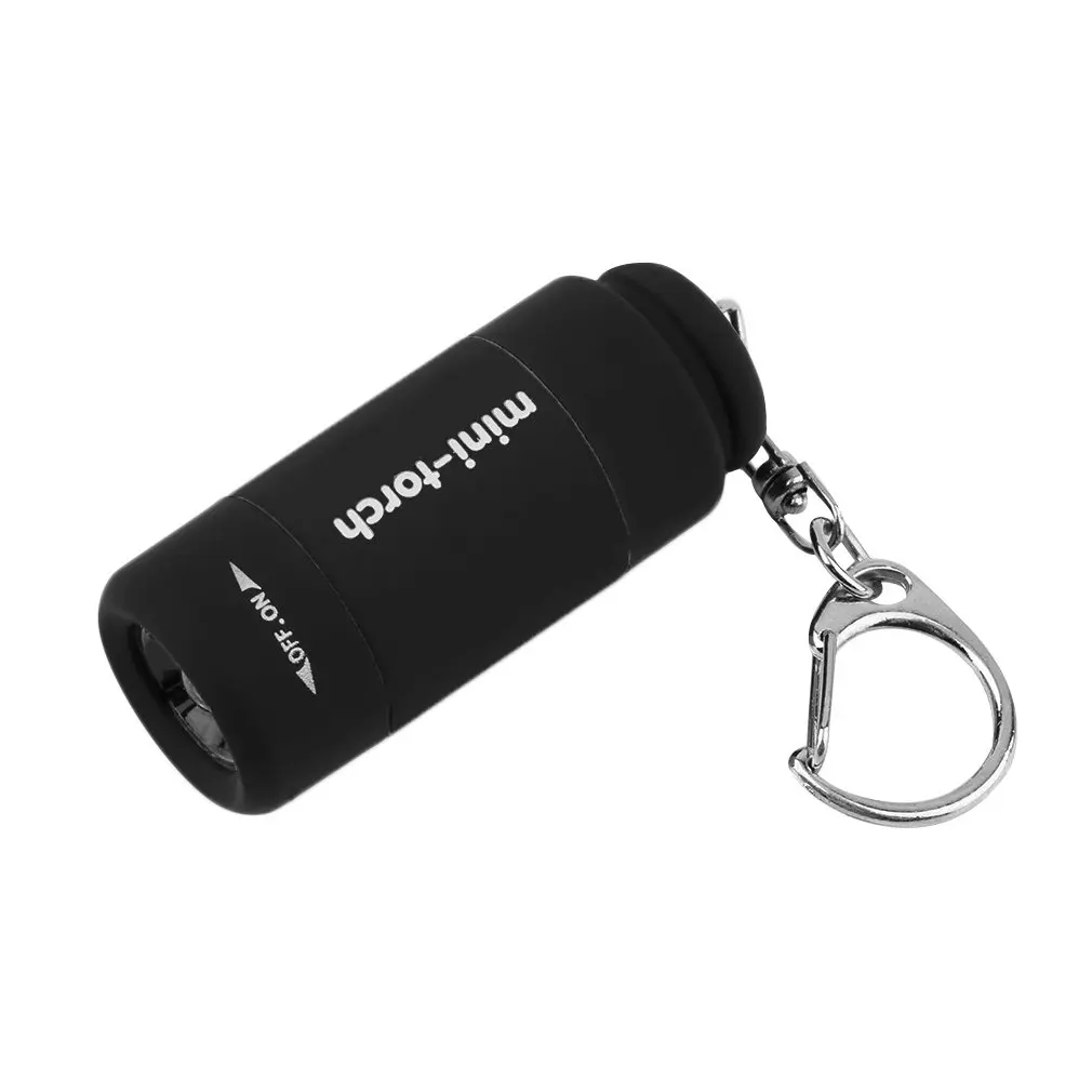

1pcs Portable Mini Keychain Pocket Torch USB Rechargeable Light Flashlight Lamp 0.5W 25Lm Multicolor Mini-Torch 2018 Newest