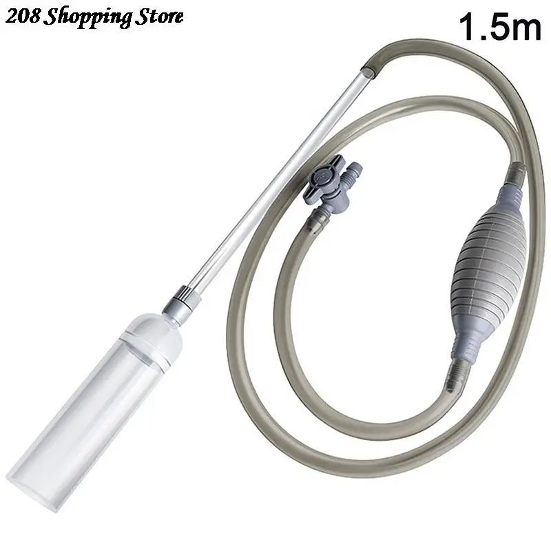 

1.5m Fish Tank Water Changer Air Pump Cleaning Accessorie Handheld Aquarium Gravel Cleaner Vacuum Siphon Pump With Filter Nozzle