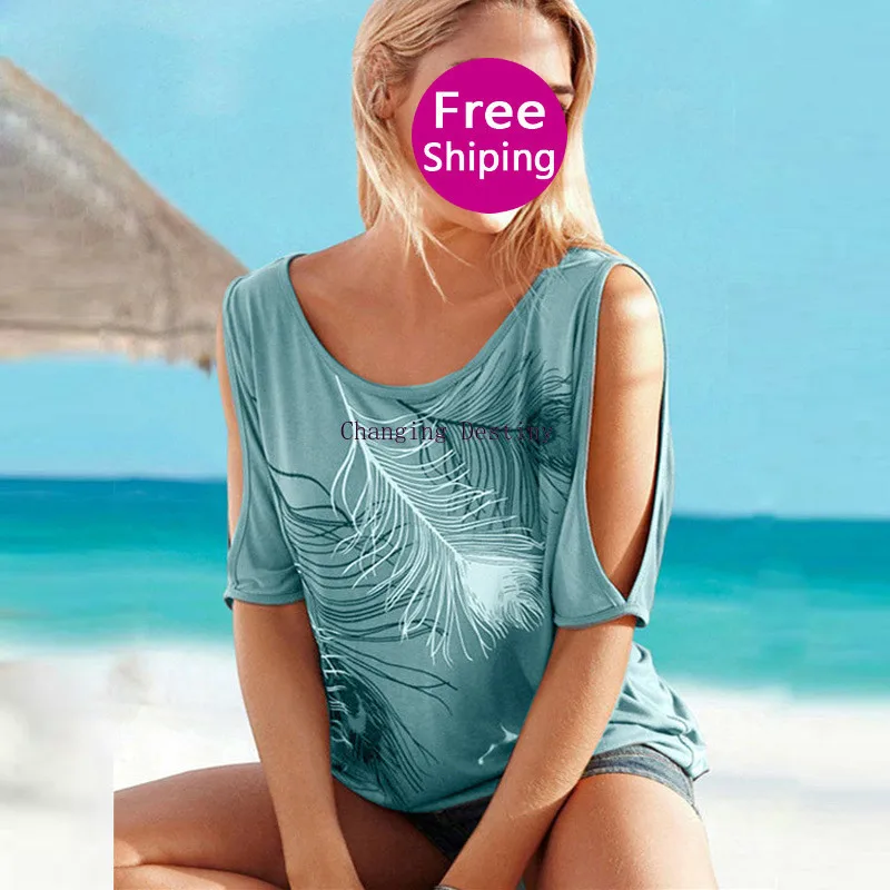 Женская футболка без бретелек с коротким рукавом однотонная в европейском и