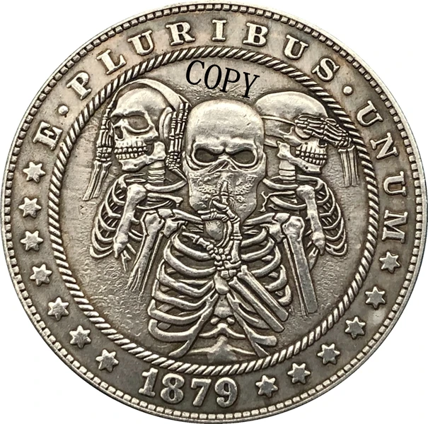 Хобо никель 1879-CC США Монета Моргана доллар копия Тип 182 | Дом и сад