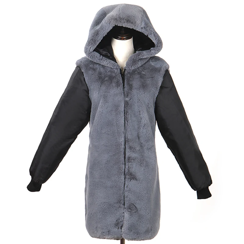 2022 new fashion luxury women long parka faux Fur inner liner winter jacket