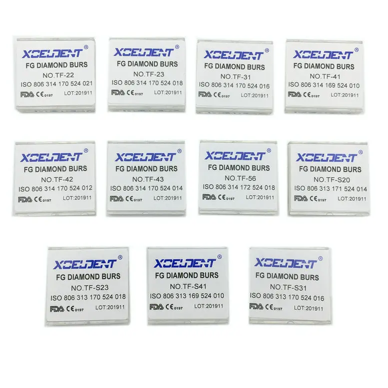100 шт./10 коробок зубные алмазные высокоскоростные боры FG для полировки