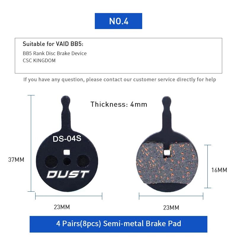 4 Pairs/8 Pcs DIY Cycling Bicycle Brake Pads Organic MTB Mountain Bikes for SHIMANO AVID Hayes ZOOM MAGURA FORMULA | Спорт и