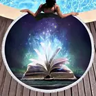 Круглое пляжное полотенце из микрофибры, 150 см