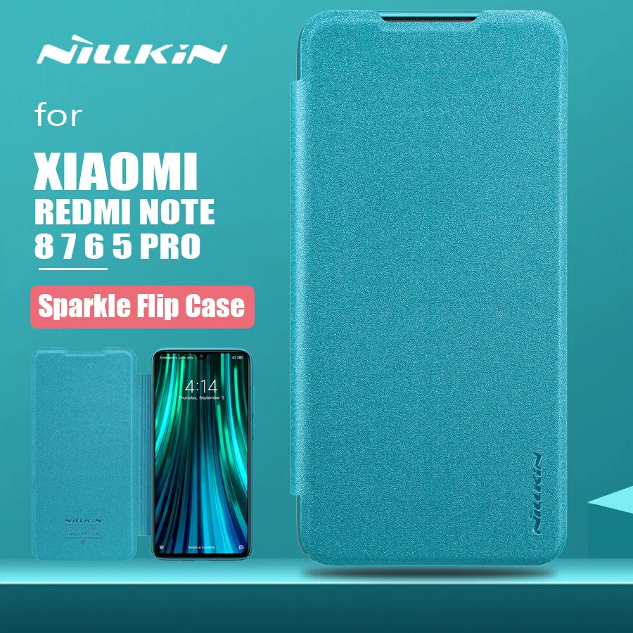 Для Xiaomi Redmi Note 8 7 6 5 Pro Чехол NILLKIN Sparkle роскошный Флип кожаный чехол для телефона