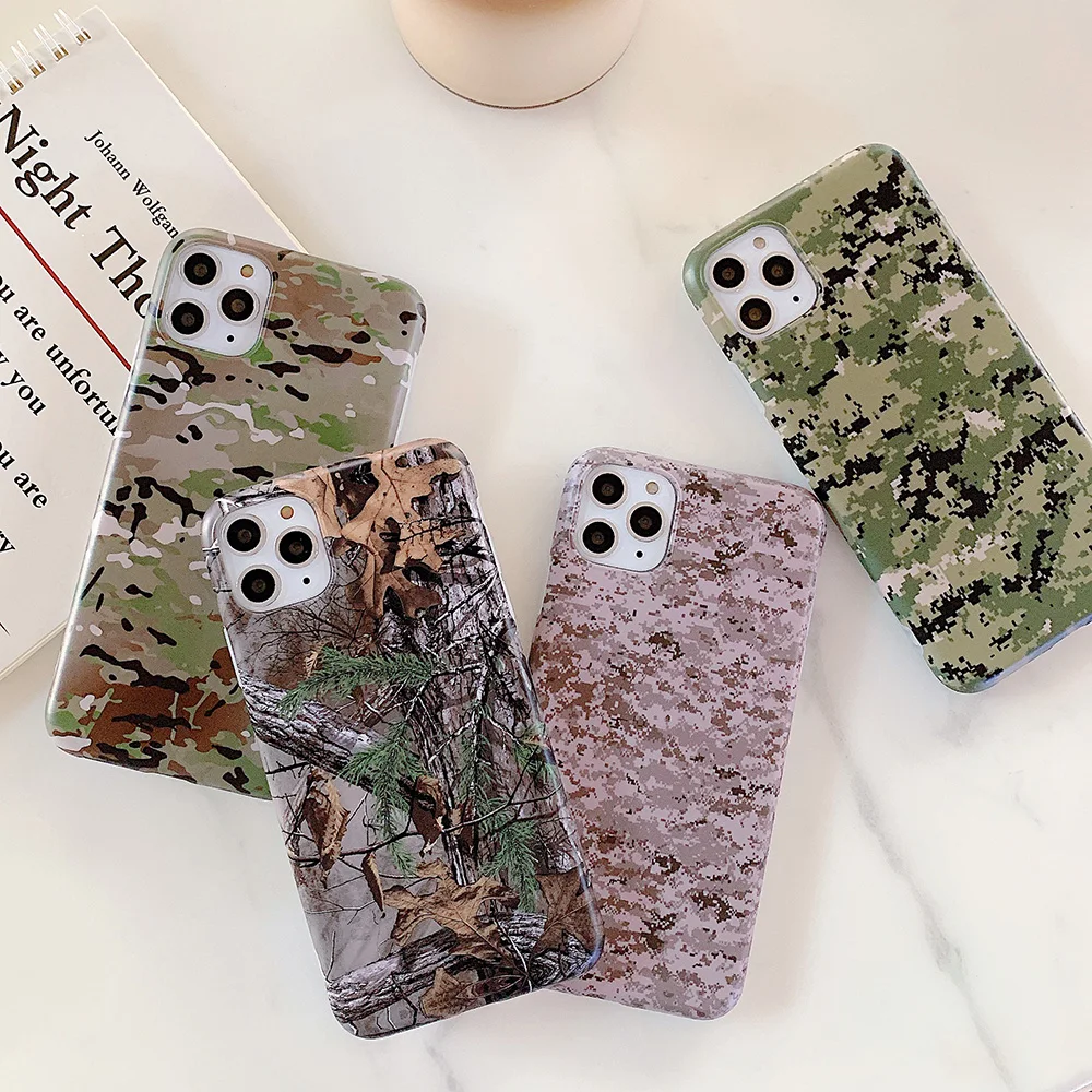 Ретро военный зеленый камуфляжный чехол для телефона iPhone 11 Pro Max XR X XS 7 8 6 Plus мягкий