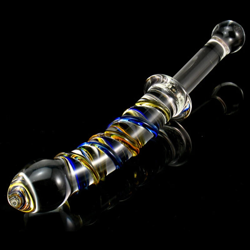 Стеклянный фаллоимитатор типа ручки массажная палочка для точки G Женский