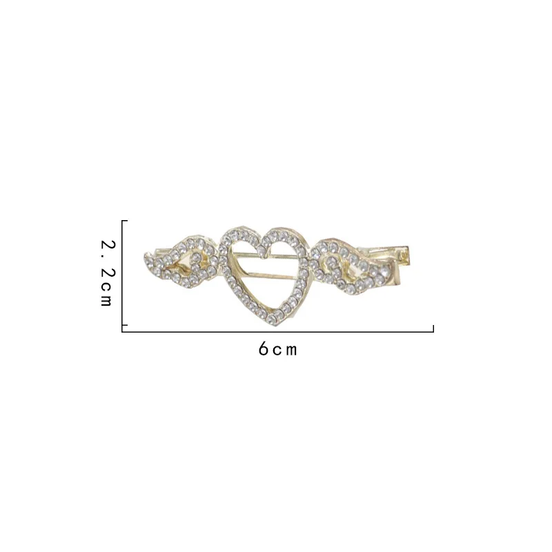 

New Pearl Rhinestone Chain Headwear Hairpin Ins Woman Duckbill Bangs Clip Girl's Personality Side Clip Hairpin Clip Head