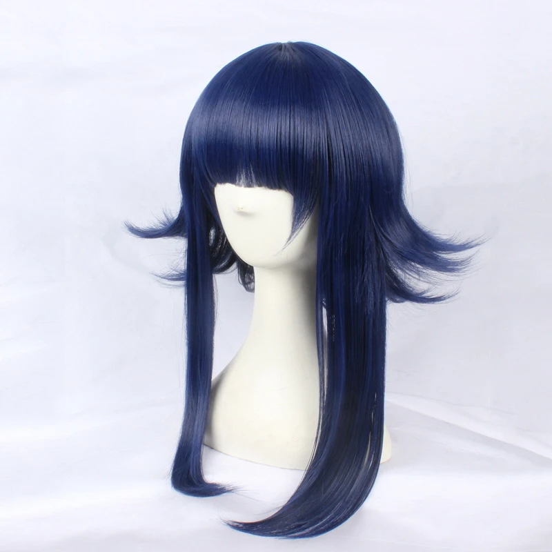 Парик для косплея Hyuga Hinata черно-синий многослойный короткий термостойкий