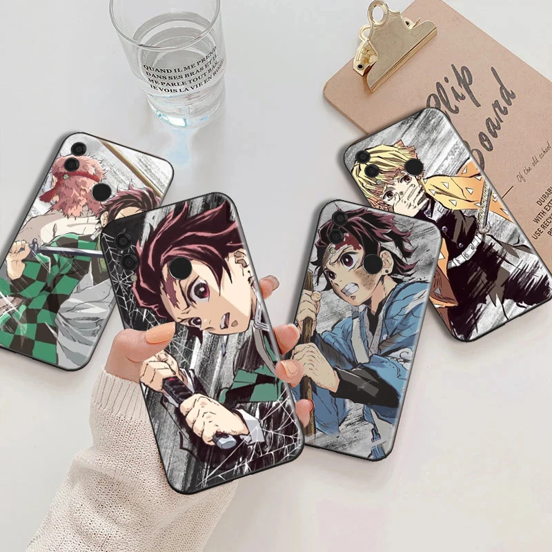 

Cartoon Anime Demon Slayer Phone Case For Huawei Honor 8X 8C 9 V9 9X 9X Lite 9 Lite 10 V10 10i 10 Lite Yaiba Soft Cover Fundas