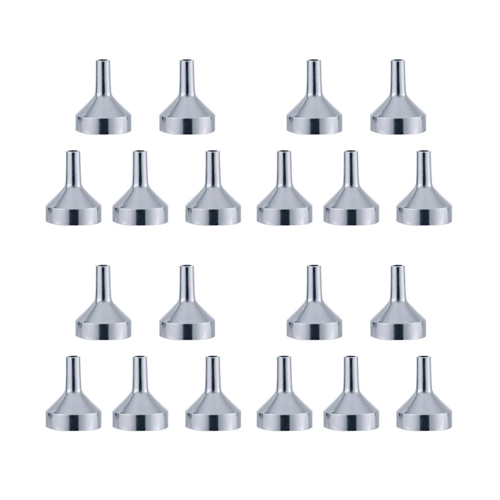

10 PCS Sliver Mini Metal Funnels For Filling Small Bottles Transferring Liquid Refill Perfume Essential Oil