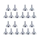 10 шт., Серебристые Металлические Мини-трубки для заполнения небольших бутылок