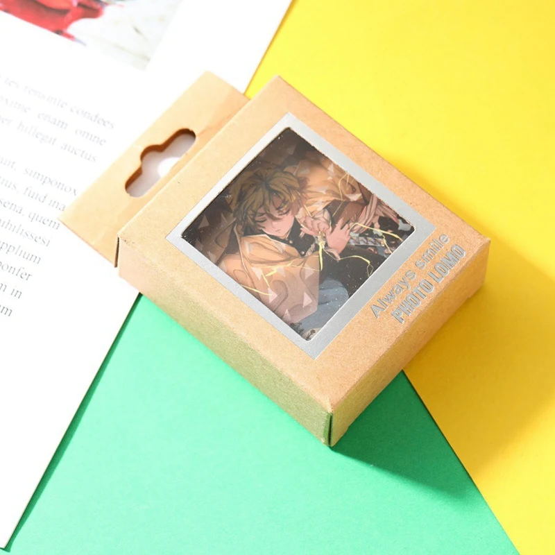 

40Pcs/Set Character Card With Clip And Lanyard Decora gift Anime Demon Slayer: Kimetsu No Yaiba Kamado Tanjirou Nezuko PhotocarD