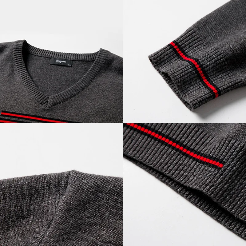 

Plus Size 8XL Winter Men Sweater V Neck Pullover Sweater Men's Knitwear Fashion Design Color Matching Casual Pull Homme 85-150KG