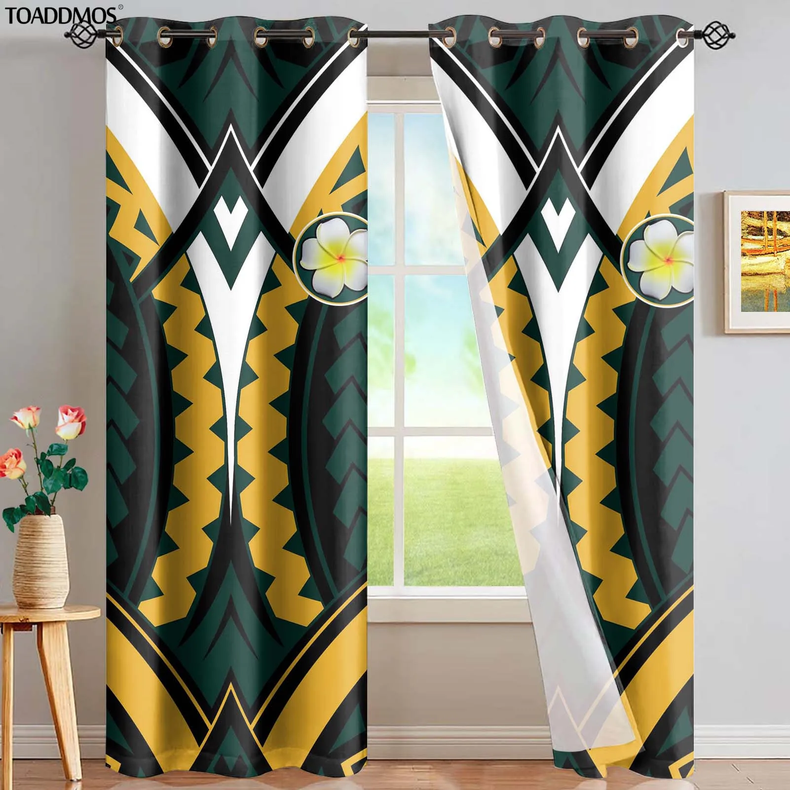 

TOADDMOS Плюмерия полинезийские узорные шторы в гостиной украшение окна солнцезащитные шторы для спальни солнцезащитные шторы домашний декор
