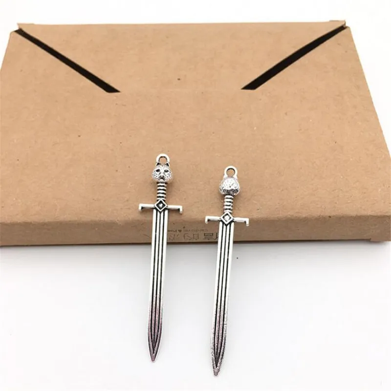 6 шт./пакет винтажный металлический нож меч ограждение Подвески DIY модные аксессуары Подвески для изготовления ювелирных изделий серьги браслет - Окраска металла: Style 6
