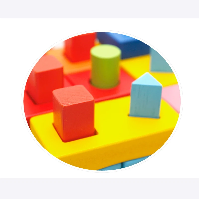 Детские игрушки Геометрические деревянные блоки форма собранная доска