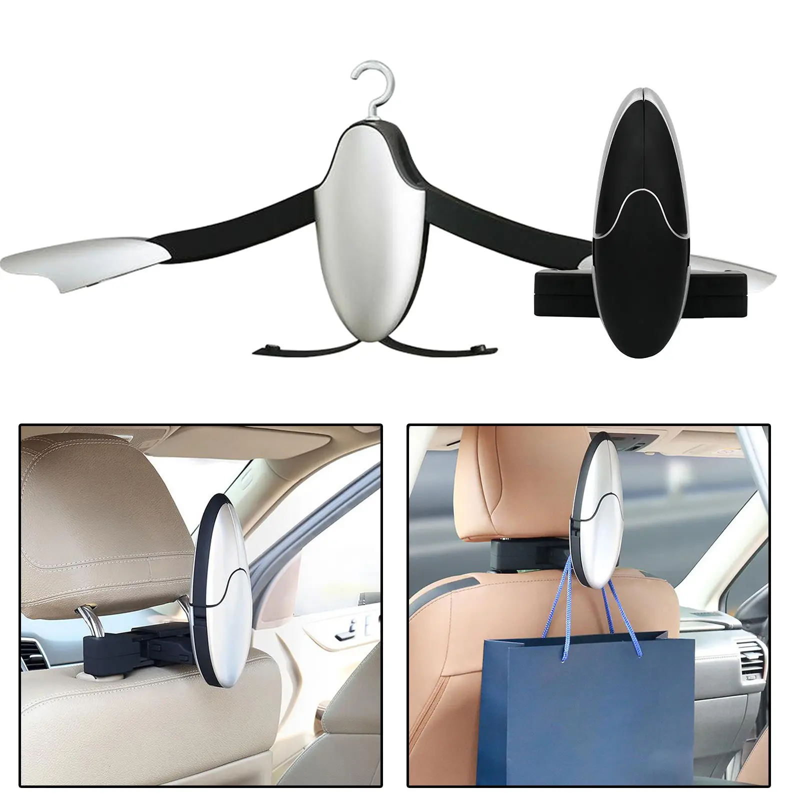 

Car Coat Rack Jacket Suit Clothes er ABS Multi-functional Automotive er Coat Portable Folding Traveling Accessory