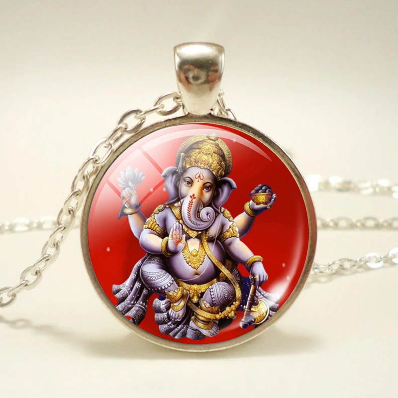 Lakshmi кулон богини ожерелье Ювелирное Украшение Hinduism подвеска амулет стеклянный