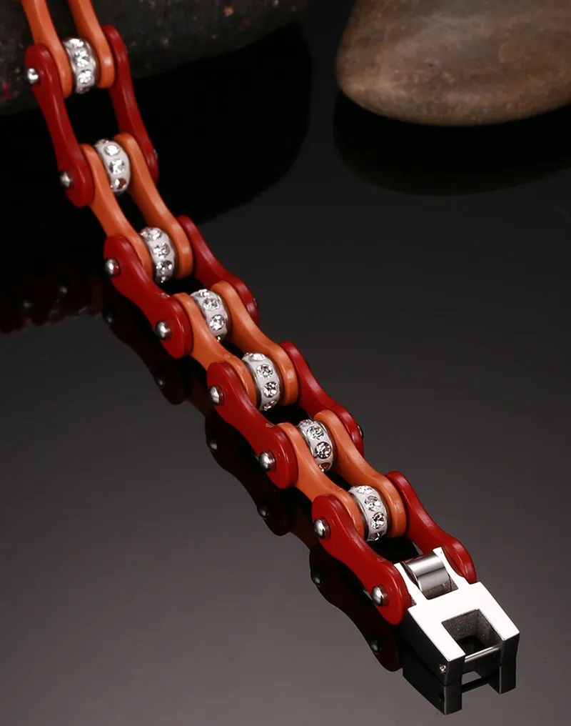 Новейшие ювелирные изделия в стиле хип хоп браслет цепочка для мотоцикла из