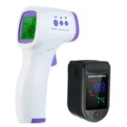 Бесконтактный инфракрасный термометр, Ручной цифровой измеритель температуры лба, Пальчиковый пульсоксиметр, мини-монитор SpO2
