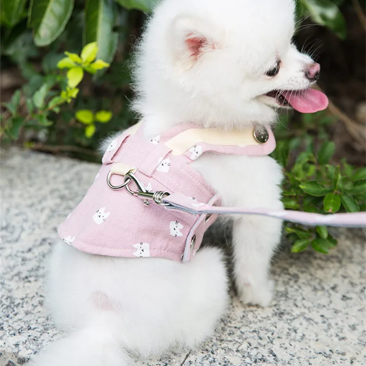 Дышащий поводок для собак кошек набор мягкая сетка щенков и жилет маленьких