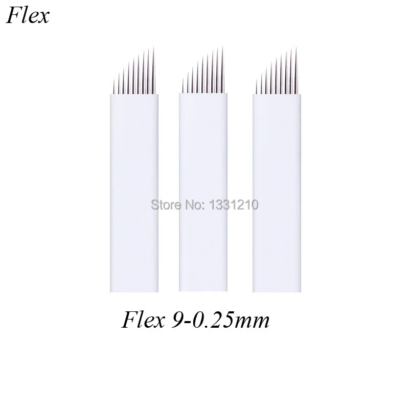 50 шт. Flex9 Diam 0 25 мм Lâminas Microblading гибкие иглы для микроблейдинга Татуировка