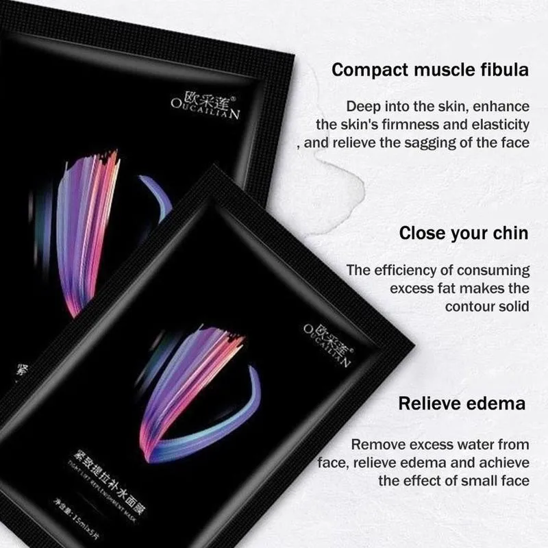 

V Face Mask Lifting Firming Tighten Skin Relieve Edema Double Mask Slimming Remover V Face Small Ear-mounted Chin B7G1