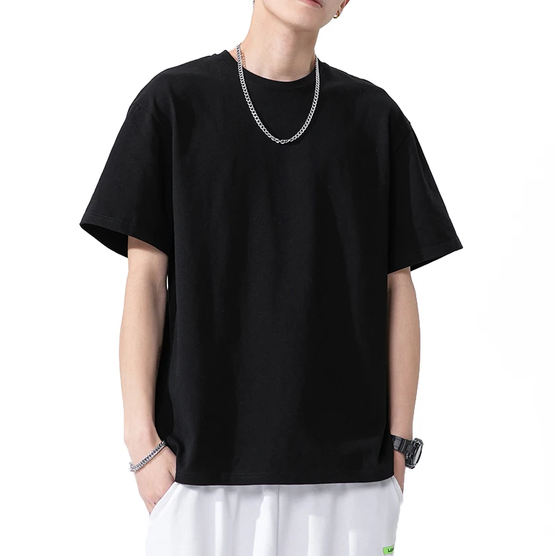 

Solid color short sleeve t-shirt men's and women's summer clothes large candy color Half Sleeve T Half Sleeve T blood top bottom