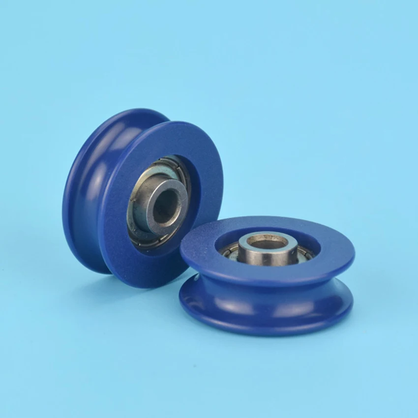 5x мм пластиковый подшипник U-образный ролик шкив 3 синий цвет одиночный дверь и