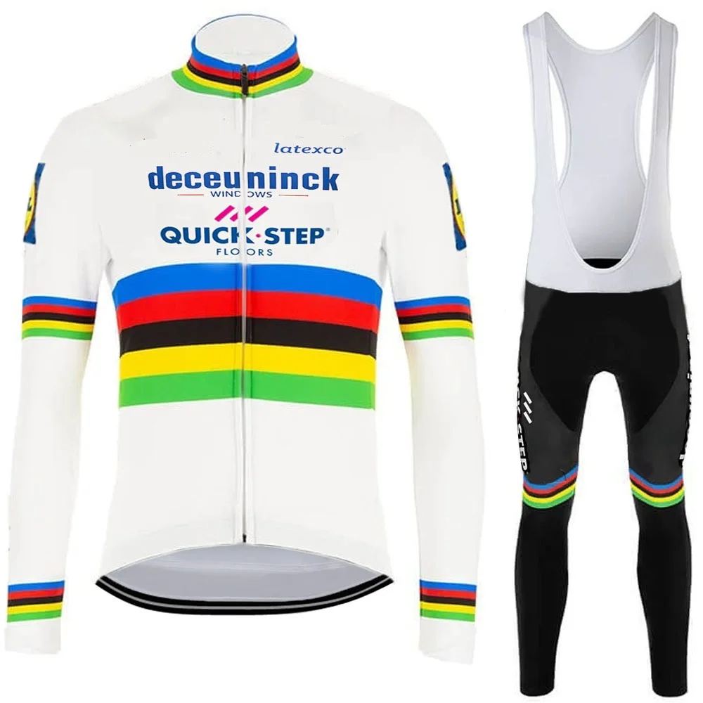 

2020 QUICK STEP World Champion Cycling Jersey Set Julian Alaphilippe Cycling Clothing Road Bike Suit Bicycle Pants MTB Maillot