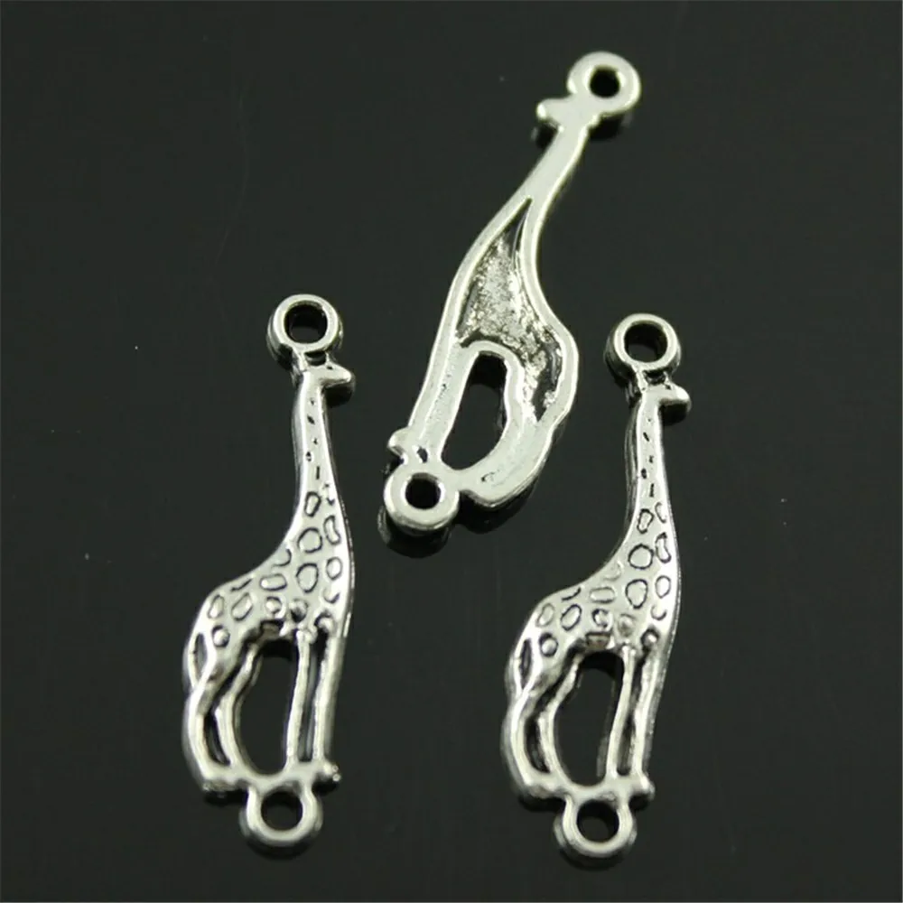 

20 шт 29x8 мм соединитель жирафа подвески для изготовления ювелирных изделий 2 вида цветов античный серебряный цвет античная бронза цвет ювели...