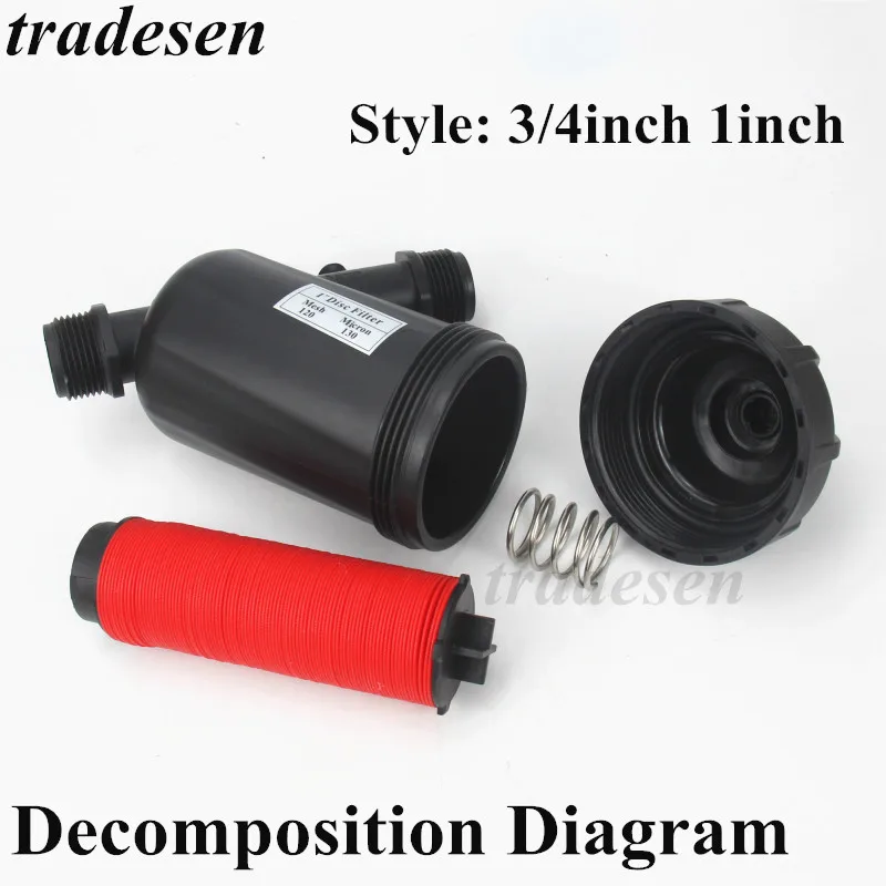 Дисковый фильтр типа Y 3/4 "~ 1 5 дюйма с PE/соединение из ПВХ 120 сетчатый фильтрующий