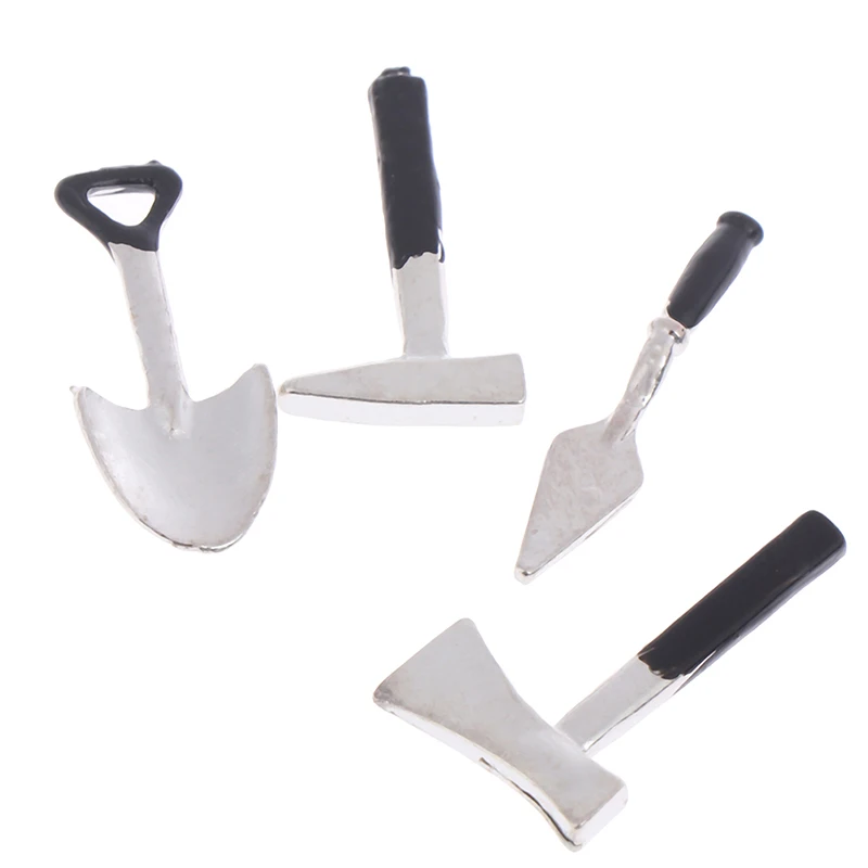 

4pcs/set 1:12 DIY Dollhouse Miniature Gardening Tools Set Doll House Outdoor Decoration Accessories Toy