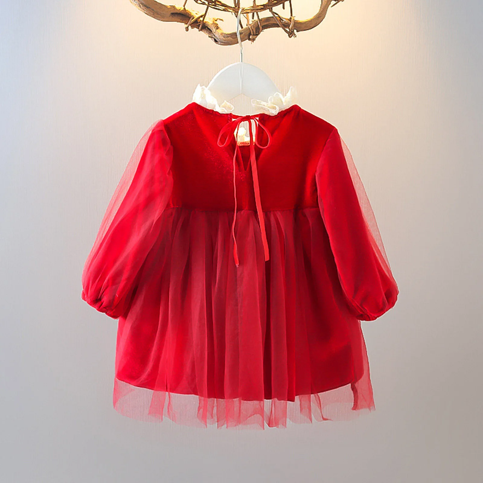 Fashion Kids Girls Dress Velvet Christmas Dresses For Winter Outfits Casual Mesh Tutu Vestidos Toddler Girl | Детская одежда и