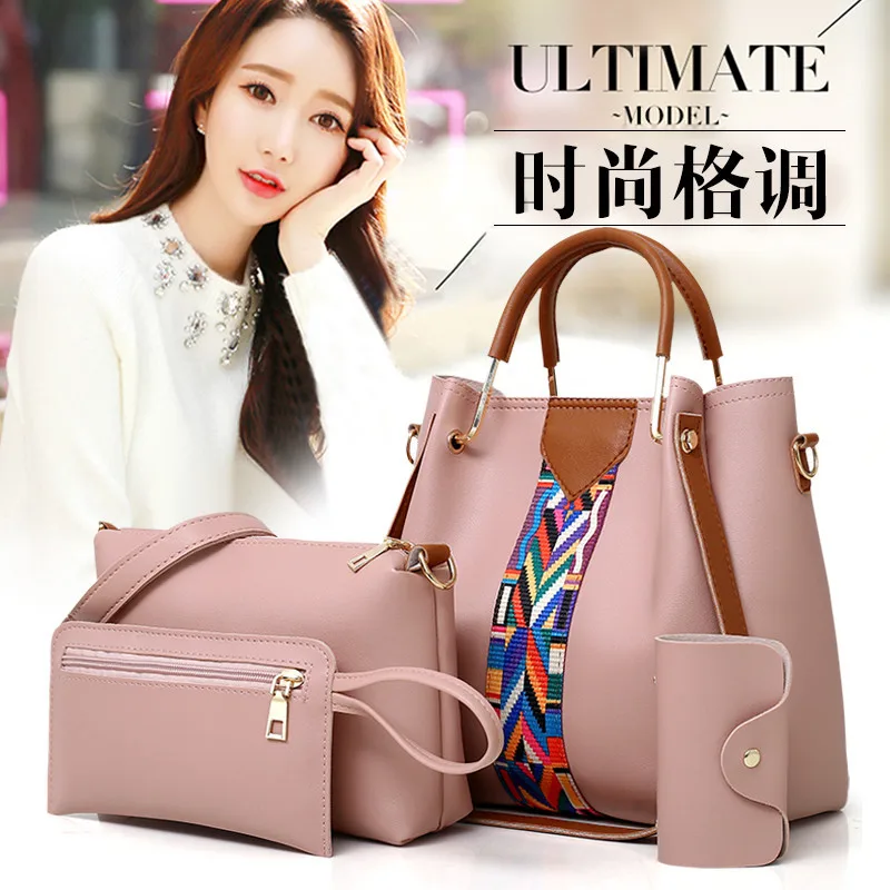 

4-piece Set 2021 New Fashion Women's Bag Portable Single Shoulder Messenger Purses and Handbags Luxury Designer Fashion Bags