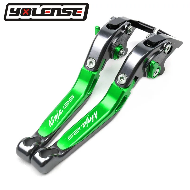LOGO NINJA 125 Motorcycle Accessories Folding Extendable Brake Clutch Levers For KAWASAKI NINJA125 NINJA 125 Z125 2019-2021
