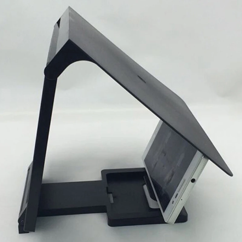 Mobile Phone Screen Magnifier 3D Video High-Definition Magnifier Multifunctional Mobile Phone Holder Magnifier Black