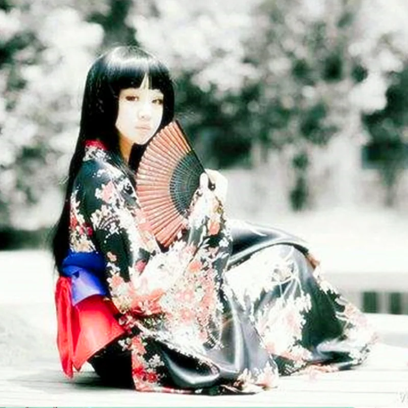 Фото Новейшее кимоно для косплея из аниме Jigoku Shoujo Mioyosuka, черное бриллиантовое для женщин Plus №4