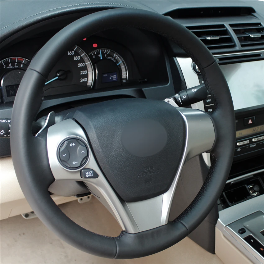 Чехол на руль автомобиля MEWANT из черной искусственной кожи для Toyota Venza 2012 20132014 2015