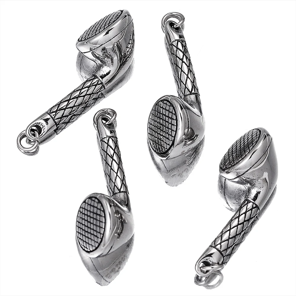 

Stainless Steel 3D Music Headphone Charms Pendants for Retro Hip Hop Jewelry Making DIY Necklace Accessories Bulk Wholesale