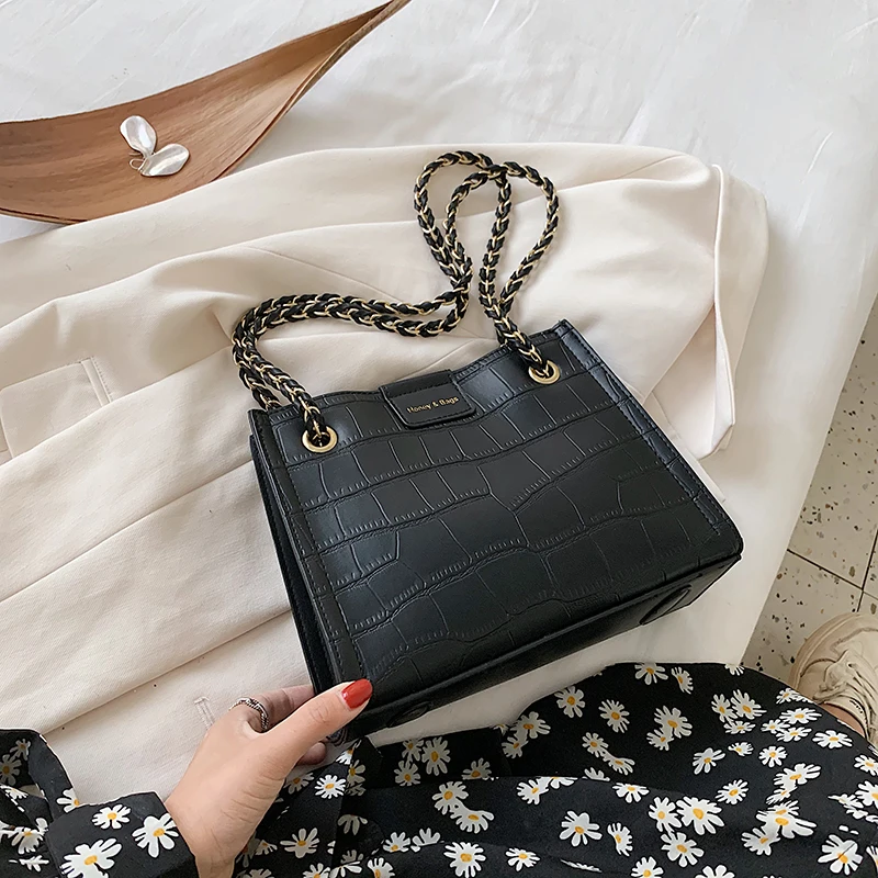 Женская сумка на цепочке с принтом под камень|Сумки ручками| |