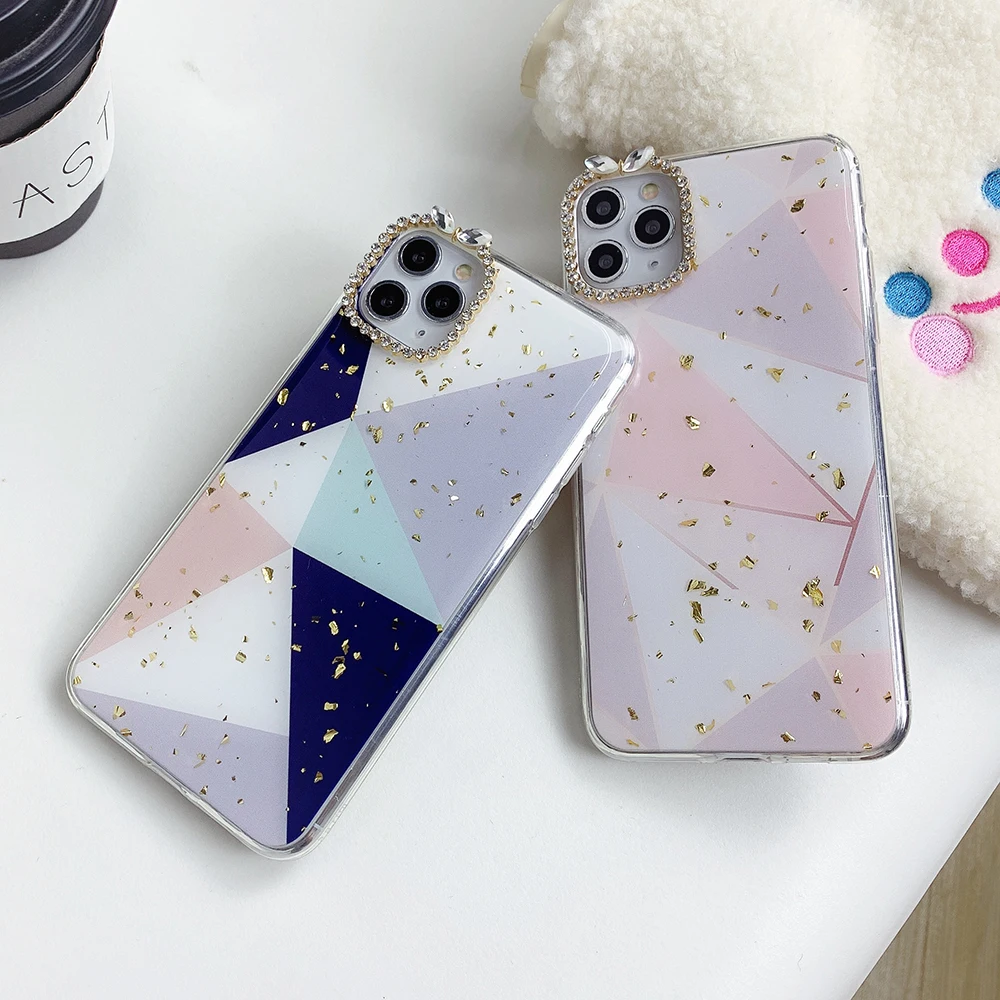 Чехол для телефона LOVECOM с геометрическим кольцом держателем iPhone 11 Pro Max XR X XS 7 8 6 Plus